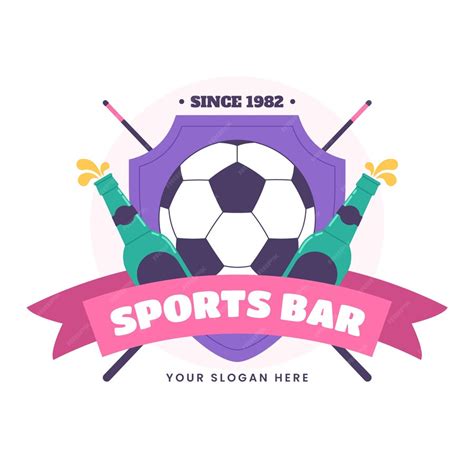 Free Vector | Flat design sports bar logo design