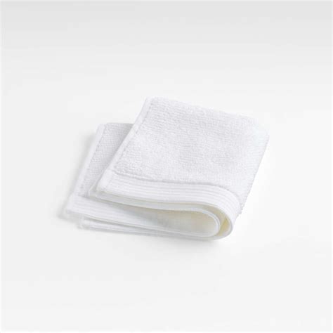 Bright White Antimicrobial Organic Cotton Washcloth + Reviews | Crate & Barrel