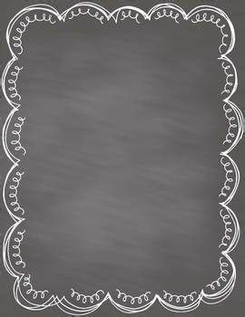 Chalkboard Papers with Frames- 30 Commercial Use Papers Chalkboard Border, Blackboard Art ...