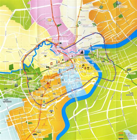 Shanghai Map, Map of Shanghai's Tourist Attractions and Subway