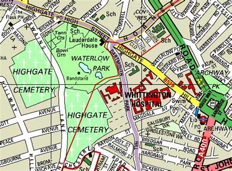 highgate cemetery map