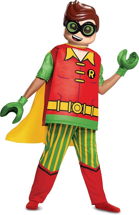 Amazon.com: Lego Batman Movie Deluxe Robin Costume for Kids : Clothing, Shoes & Jewelry