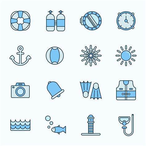 Diving Vector Icons Part 01