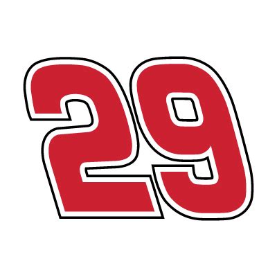 nascar 29 number logo racing sticker by @kevinharvick