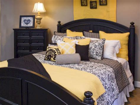 20++ Yellow Grey And White Bedroom - PIMPHOMEE