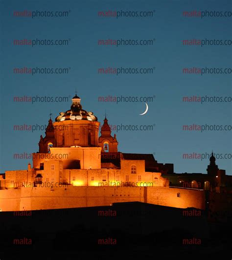 Mdina Cathedral Night - Malta Photos