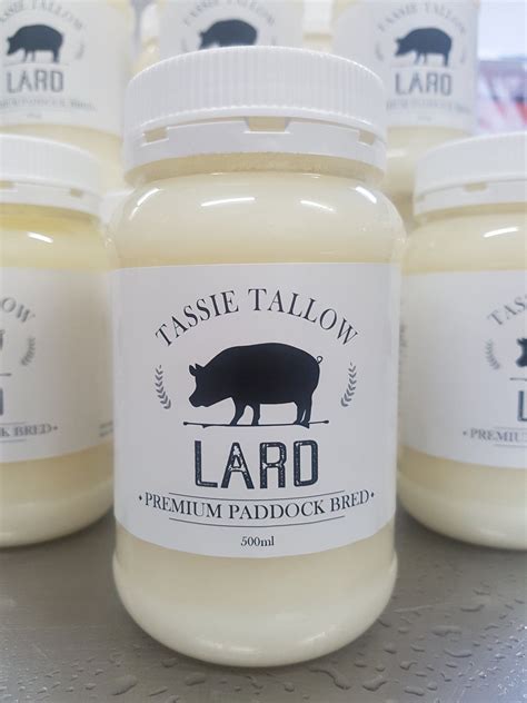 500ml Premium Tasmanian Lard – Tassie Tallow | Lard, Deep fried food, Searing meat