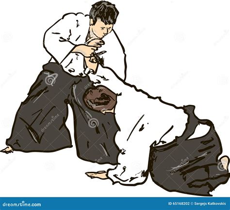 Aikido Cartoon Vector | CartoonDealer.com #34654453