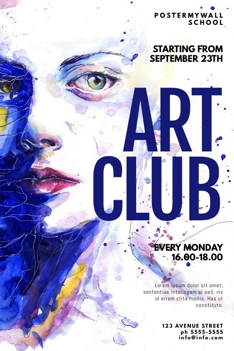 Art Painting Club Flyer Design Template | PosterMyWall