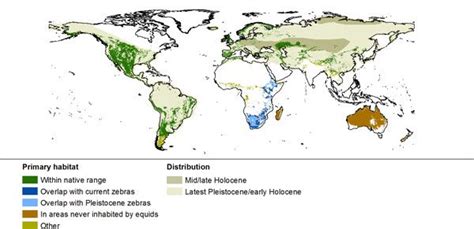 Potential habitat (suitable land cover) for feral horses. | Habitats ...