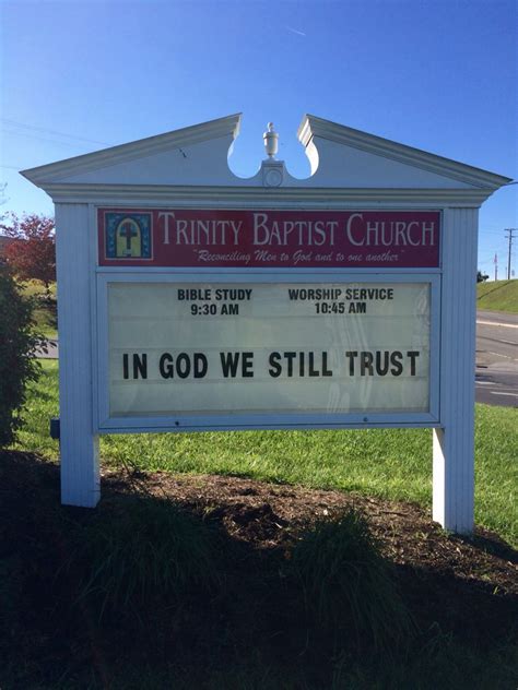 Trinity Baptist Church. Christiansburg , VA Church sign | Church signs ...