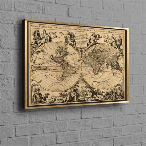 Old World Map Canvas Print Old Map Artwork Old World Map Art - Etsy