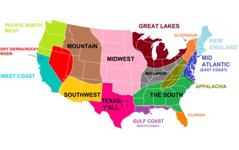 us regions map printable