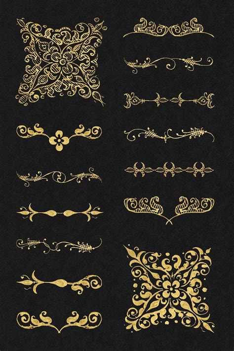 Victorian gold vintage divider psd | Premium PSD - rawpixel