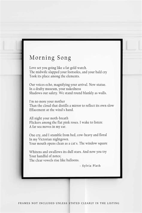 Sylvia Plath Poem Morning Song Print Library Art Writers - Etsy UK ...