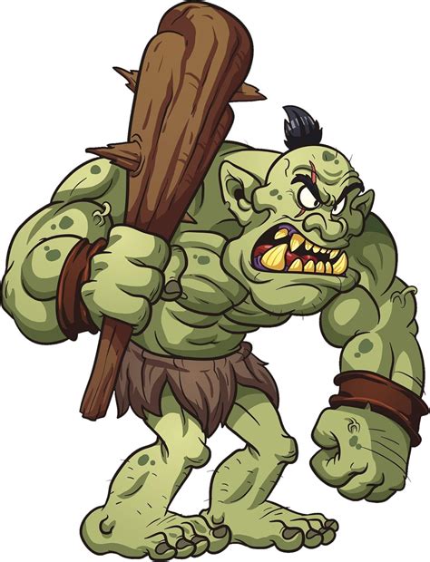 Angry Evil Green Ogre Giant Cartoon Vinyl Decal Sticker (8" Tall ...