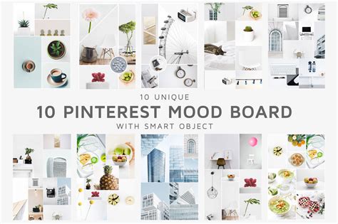 10 Pinterest Mood Board Templates Ver.1 By CreativeWhoa | TheHungryJPEG