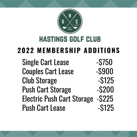 Membership - Hastings Golf Club