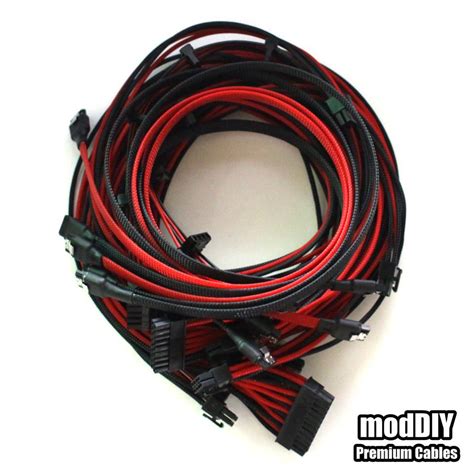 Seasonic Single Sleeved PSU Modular Cables plus SATA Data Cables Set ...