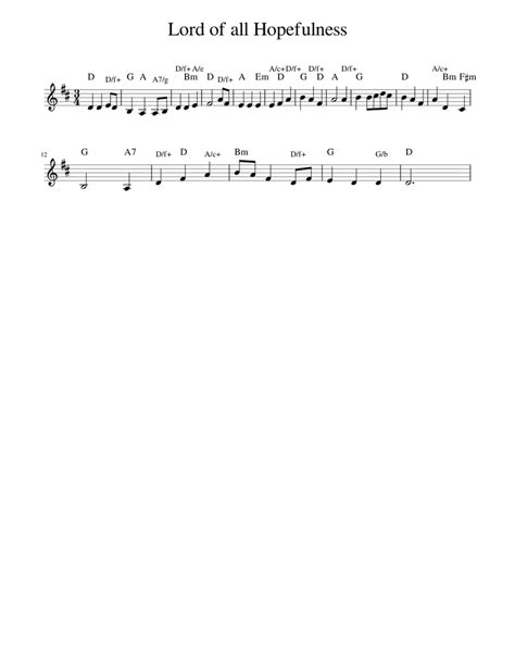 Lord of all Hopefulness Sheet music for Piano (Solo) Easy | Musescore.com