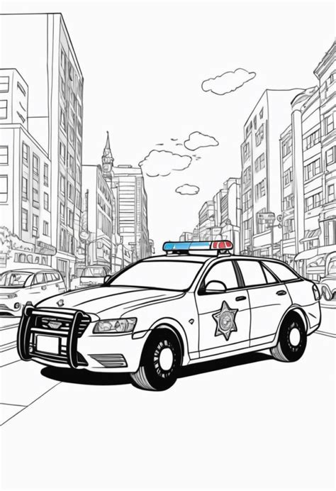 Police Car Coloring Sheets – Color My Pages