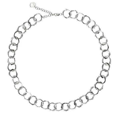 Foam necklace - larger circles - silver - Antipearle