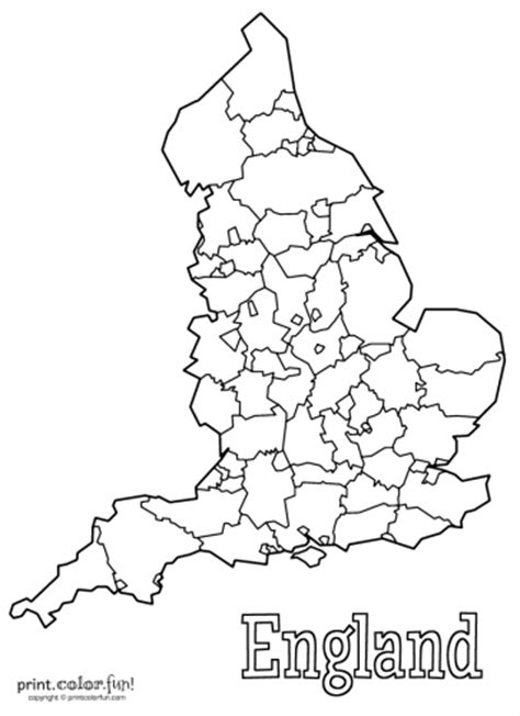 Map Of Uk Coloring Pages - Learny Kids