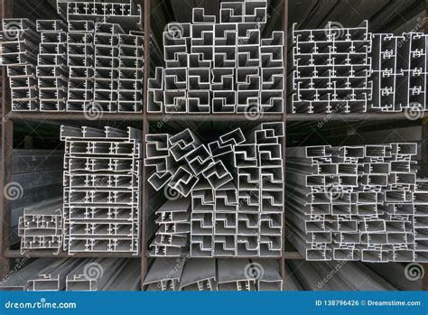 Aluminium Bars Stacked in the Warehouse Stock Photo - Image of manufacture, metallurgy: 138796426