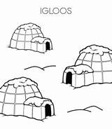 Eskimo And Igloo Coloring Pages  Playing Learning sketch template