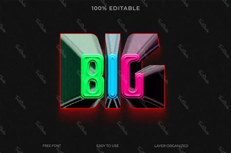 Big Font Style Text Effect | Photoshop PREMIUM PSD File