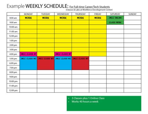 Sample Schedules - JWCC