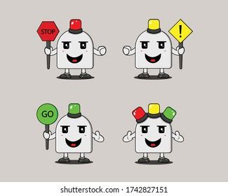 Traffic Light Funny Vector Design Set Stock Vector (Royalty Free ...