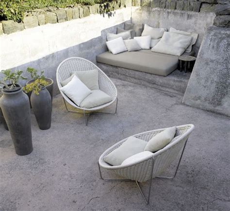 Stone Patio Furniture Idea - making stone or concrete patio cozy