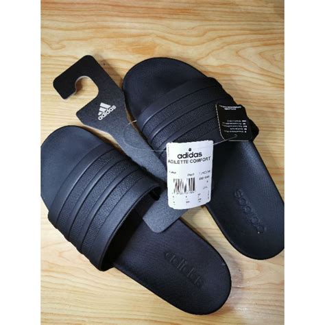 Adidas Adilette Comfort Slides S82137 Triple Black | Shopee Philippines