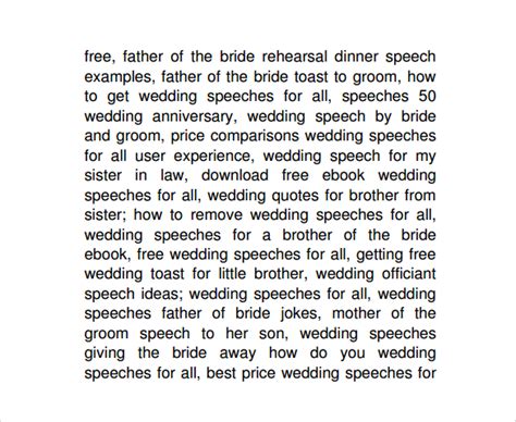 9+ Father of the Bride Speech Samples | Sample Templates