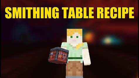 Smithing Table Minecraft Recipe - YouTube