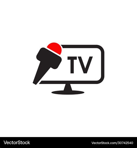 Tv or television channel logo design template Vector Image