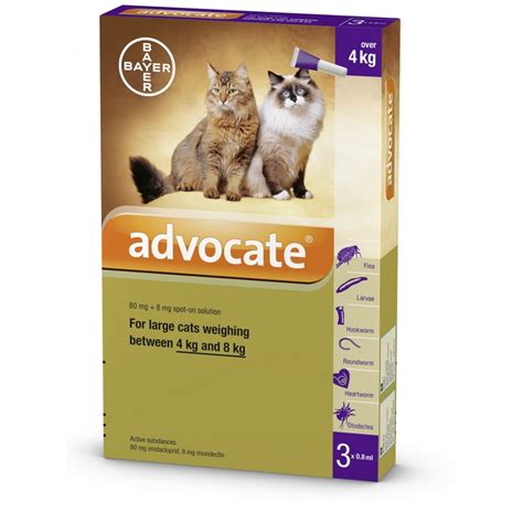 Advocate 80 Large Cat - Pet Medicines And Food from Evans Pharmacy UK