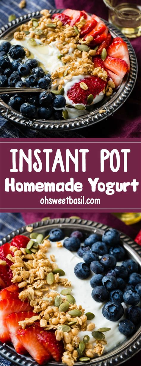 Easy Instant Pot Yogurt Recipe (Homemade!) - Oh Sweet Basil