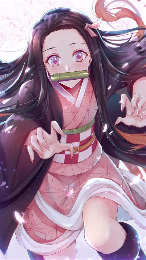 Nezuko, anime girl, cute anime girl, demon anime girl, demon slayer ...