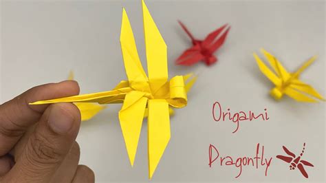 DIY ORIGAMI DRAGONFLY / Paper Crafts For School / Paper Craft / Easy Origami / paper dragonfly ...