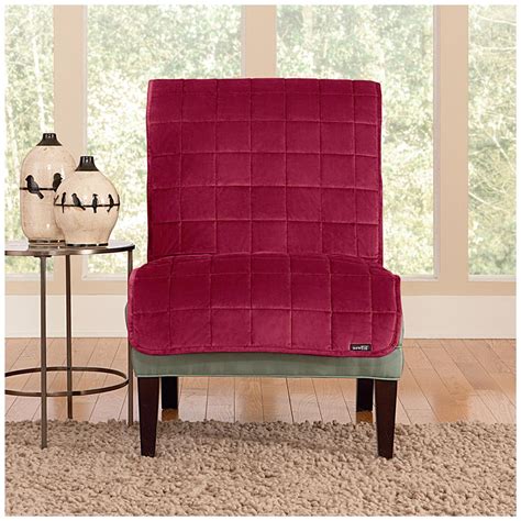 Sure Fit® Quilted Velvet Furniture Friend Armless Chair Slipcover - 581244, Furniture Covers at ...
