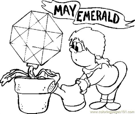 Coloring Pages 05 May Emerald (Natural World > Flowers) - free ...