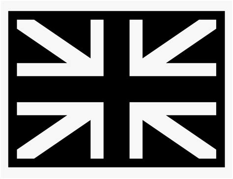 Black And White British Flag Png - Uk Flag Black And White Icon Png ...