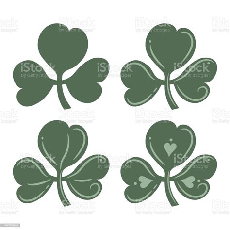 Beautiful Shamrock Vector Shape Symbol Of Ireland St Patricks Day ...