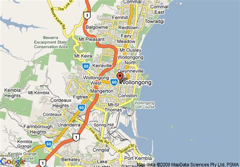 Wollongong Map - Australia