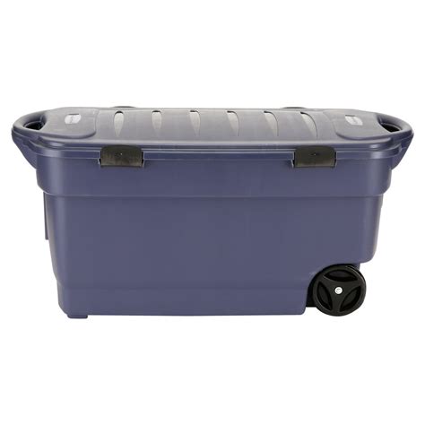 Rubbermaid Roughneck Wheeled Storage Box, 45gal, Dark Indigo Metallic - Walmart.com - Walmart.com