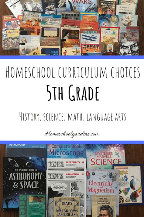 5th Grade Homeschool Curriculum Choices - Homeschool Gardens