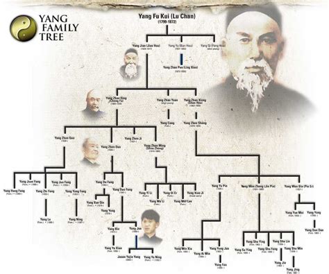 Yang Family Tree ~ Yang Family Tai Chi Chuan Association | Dieren