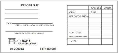 Bank Deposit Slip Template | Payroll template, Slip, Deposit